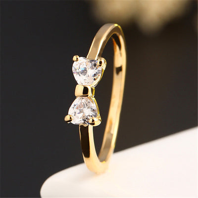 Gold Plated Bow Ring