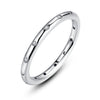 BAMOER 925 Sterling Silver Droplets Stackable Finger Classic Ring