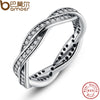 925 Sterling Silver BRAIDED PAVE SILVER RING