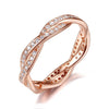 925 Sterling Silver BRAIDED PAVE SILVER RING