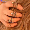 SUSENSTONE Retro 10Pcs/ Set Boho Fashion Arrow Moon Midi Finger Knuckle Rings